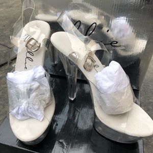 Ellie clear heels, size 9